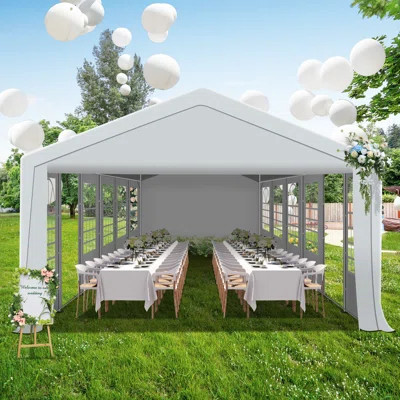 Galvanized Steel Party Tent - Heavy Duty Wedding Tent with 4 Sandbags | Wayfair North America