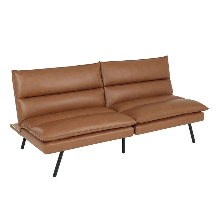 Mainstays Pillow Top Futon, Camel | Walmart (US)