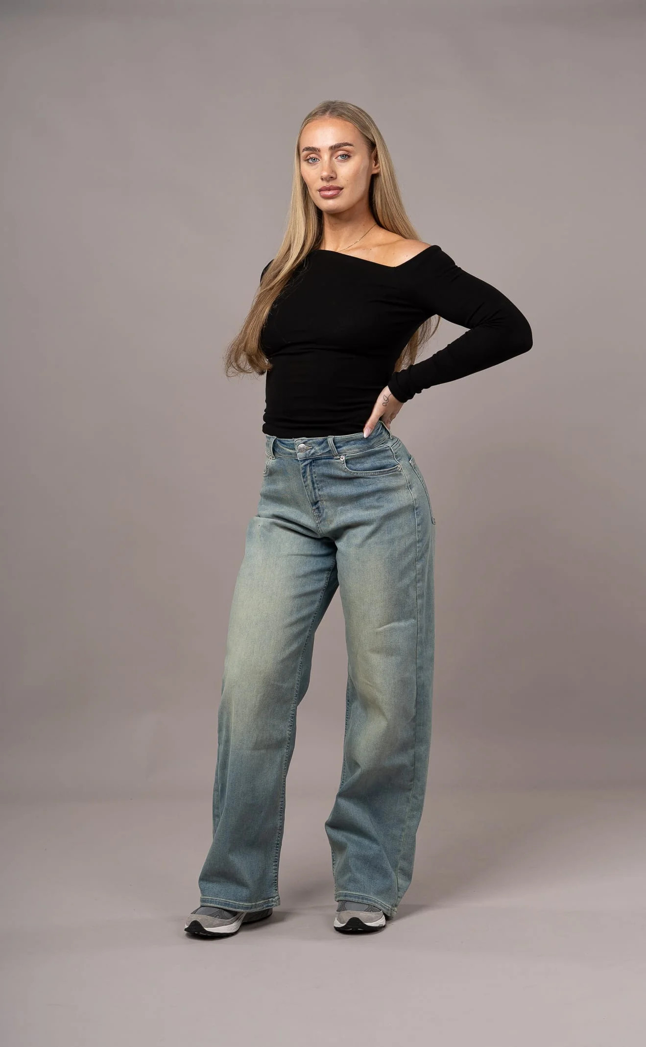 Womens Baggy Fitjeans - Distorted Blue | FITJEANS