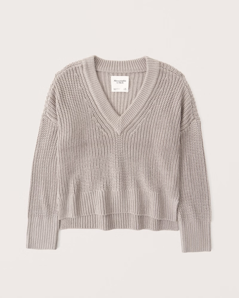 Slouchy V-Neck Sweater | Abercrombie & Fitch (US)