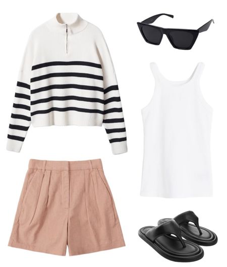 Vacation outfit idea, I love easy outfits like linen shorts, a ribbed tank and a striped sweater. So versatile to mix and match, comfortable and chic! 


Vacation outfits, summer outfits, outfits under $100 

#LTKSeasonal #LTKunder100 #LTKunder50
