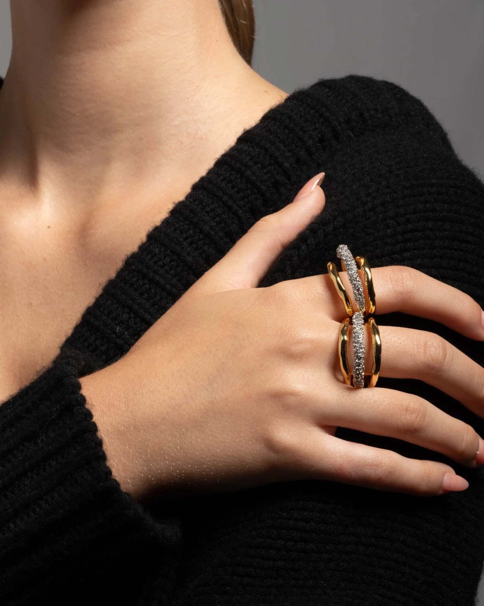 Solanales Crystal Orbiting Ring | Alexis Bittar | Alexis Bittar