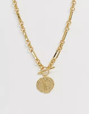 & Other Stories coin pendant necklace in gold | ASOS UK