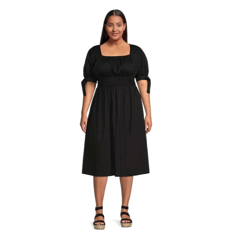 Terra & Sky Women's Plus Size Smocked Waist Dress | Walmart (US)
