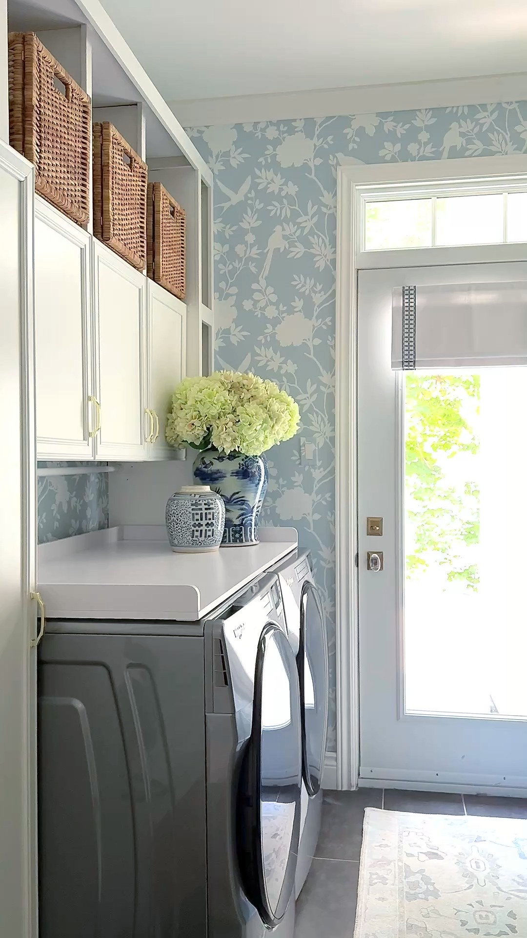 Our laundry room is one of my favorite makeovers! We installed this gorgeous chinoiserie wallpaper, a new rug and this affordable countertop that brings beauty and function to this space. Simple, affordable updates that make all the difference! 

#LTKHome #LTKSeasonal