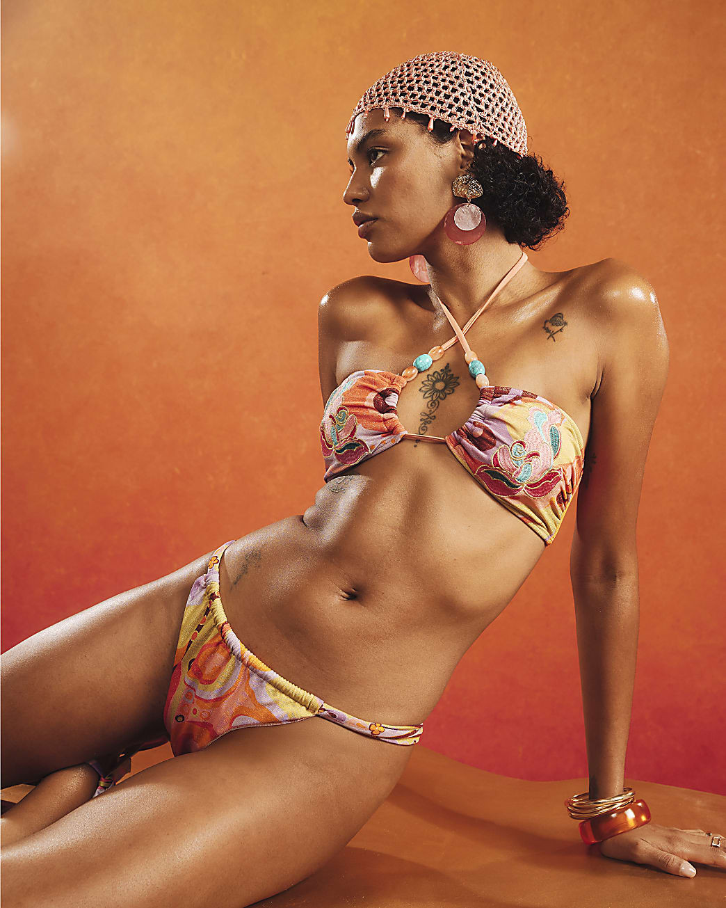 Orange Swirl Print Bikini Bottoms | River Island UK & IE