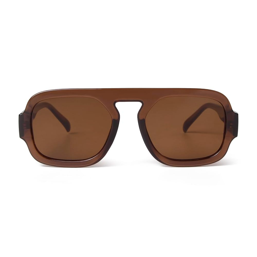 ADE WU Trendy Square Sunglasses for Women Men,Vintage Square Aviator Sunglasses Fashion 70s Inspi... | Amazon (US)