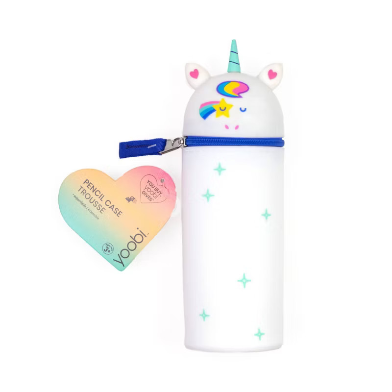 Yoobi™ Pencil Case Standing Silicone White Unicorn | Target