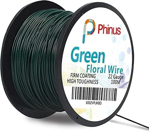 Floral Wire, 110 Yards 22 Gauge Green Florist Wire, Flexible Green Wire Paddle Wire for Crafts, C... | Amazon (US)