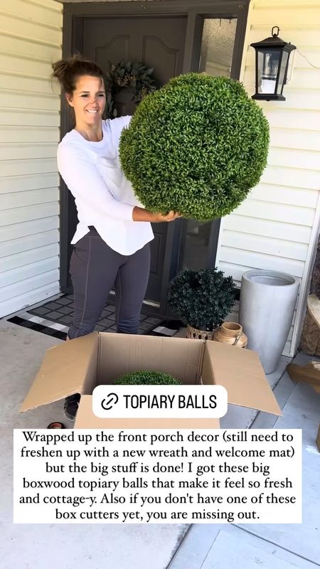 Outdoor Furniture. Patio Home decor. Giant Topiaries. I got these huge topiaries for my summer yard refresh. They sit in my concrete planters and look great!

#LTKSeasonal #LTKGiftGuide #LTKHome