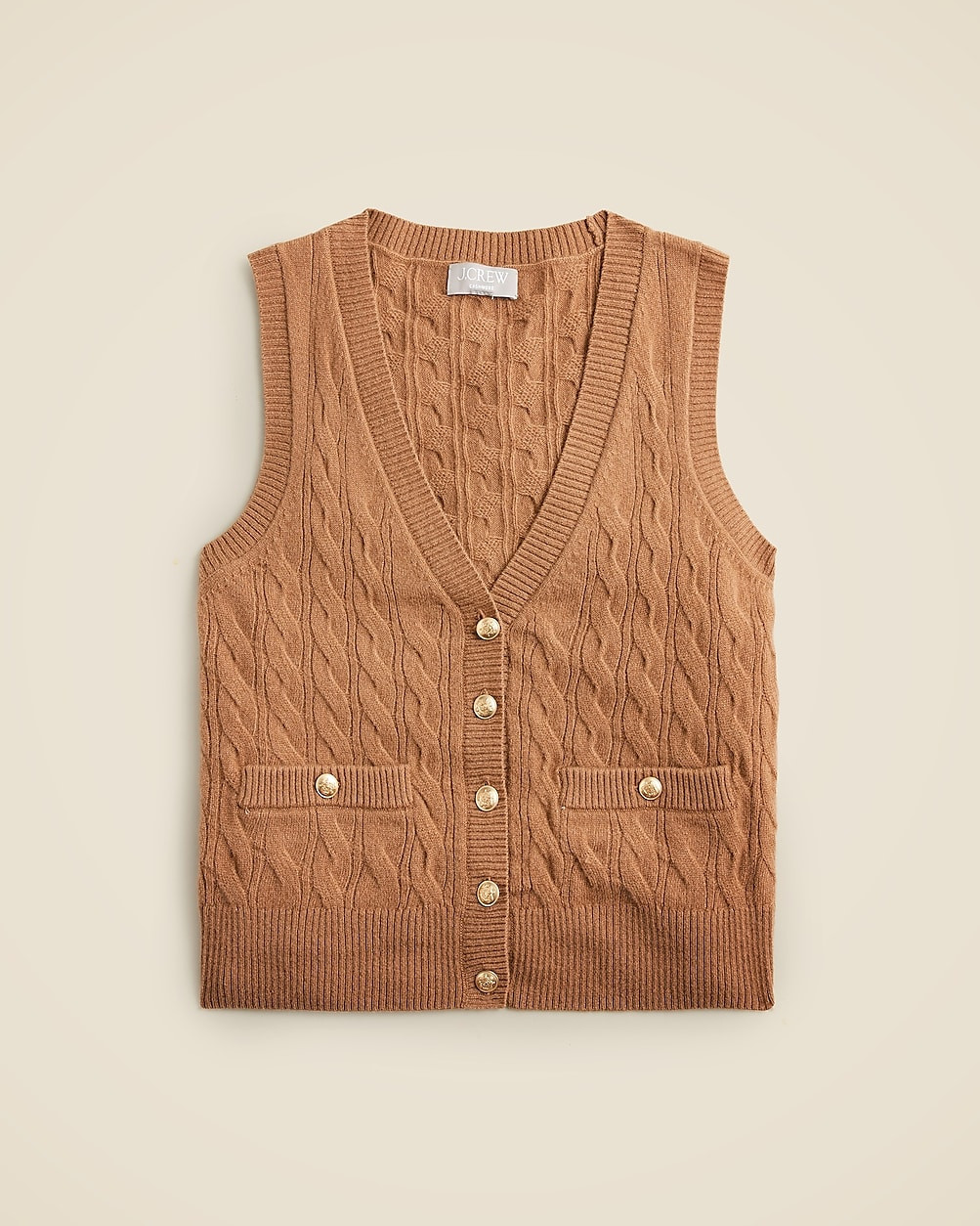 Cashmere cable-knit sweater-vest | J. Crew US
