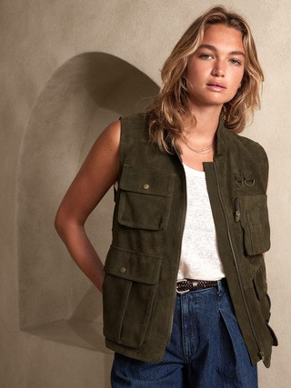 Heritage Suede River Vest | Banana Republic (US)