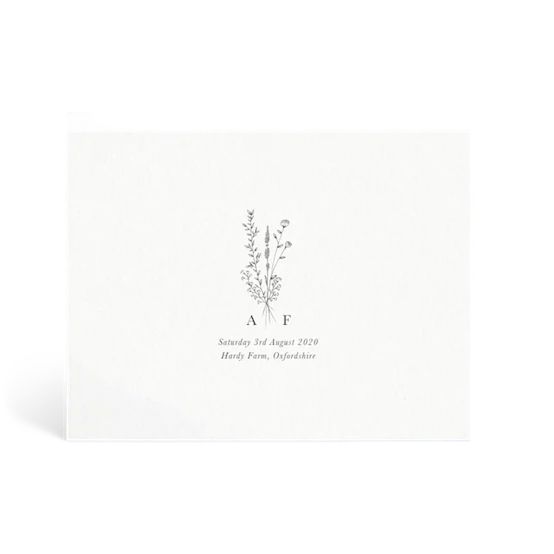 Monogram Wildflower | Guest Book | Papier