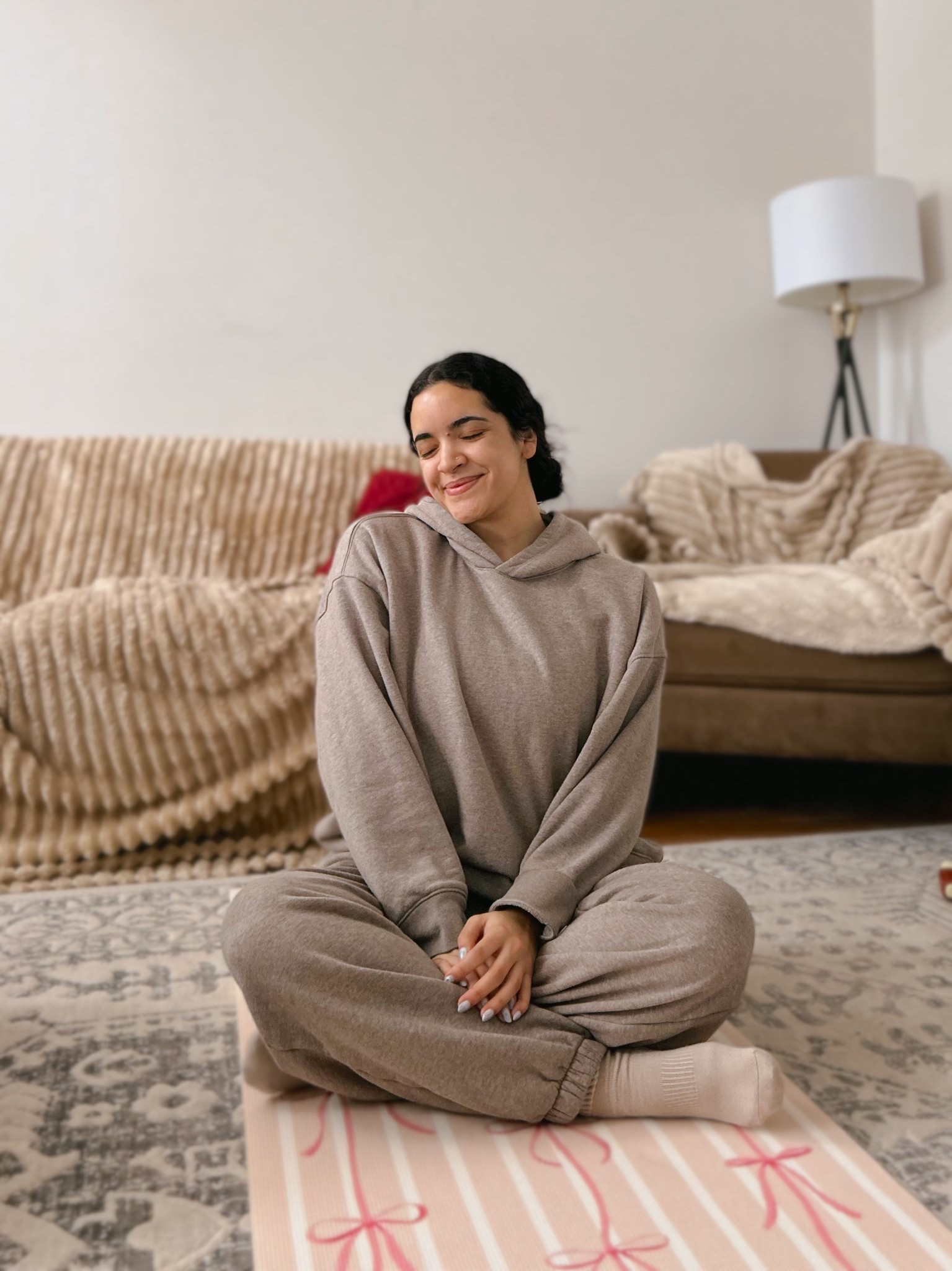 Comfy coziest sweat set 🤎

#LTKootd #LTKdayinmylife #LTKMidsize