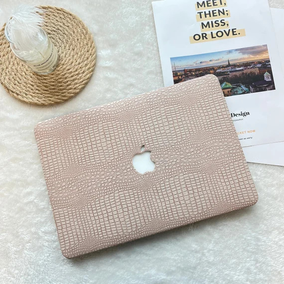 Pale Pink Crocodile Style Macbook Case Forair 11 13 Pro 13 14 - Etsy | Etsy (US)