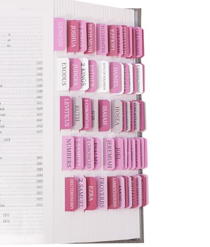 Pink Bible Tabs for Women & Men, Laminated Bible Tabs for Study Bible, Boho Theme Bible Tabs for Easy Navigation, Simplify Your Bible Reading Experience with Easy-to-Use Indexing Tabs | Amazon (US)