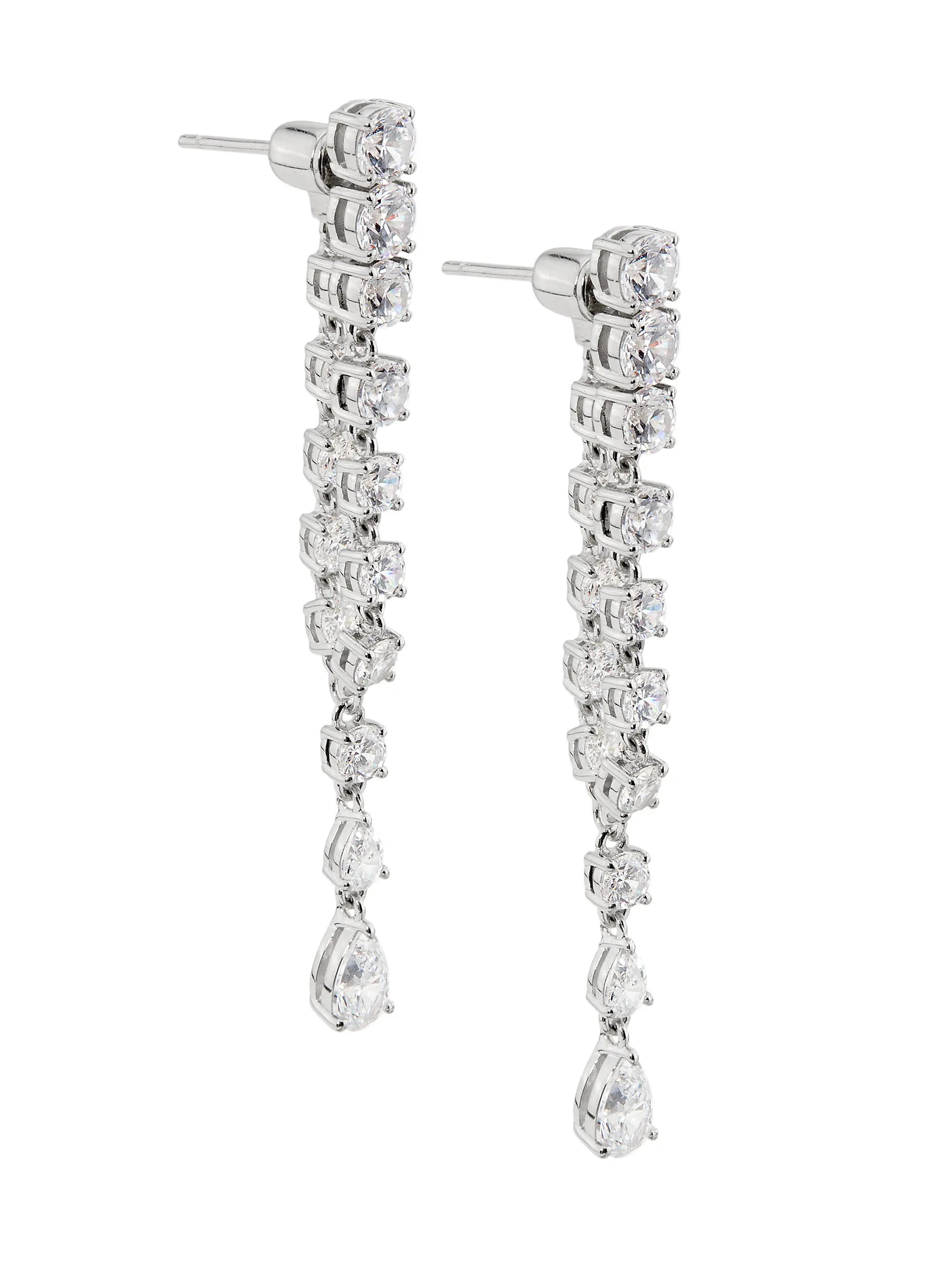 Adriana Orsini Perfect Cubic Zirconia Tennis Swag Earrings | Saks Fifth Avenue | Saks Fifth Avenue