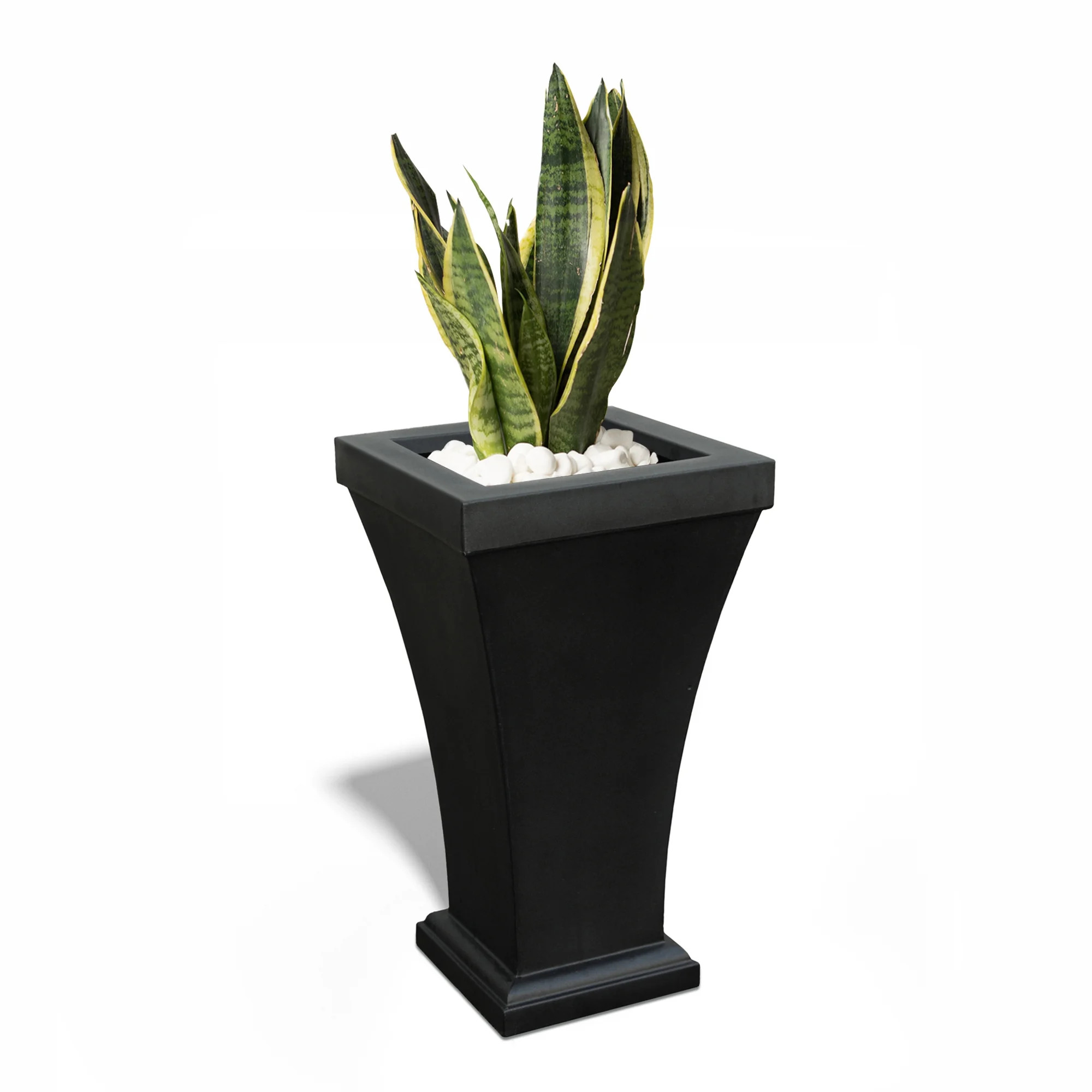 Mayne Bordeaux Tall Planter - Black - Walmart.com | Walmart (US)
