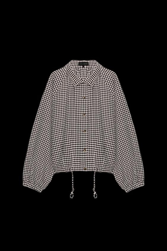 Zara - Cotton Gauze Blouse - Women - Brown - Women | Zara US