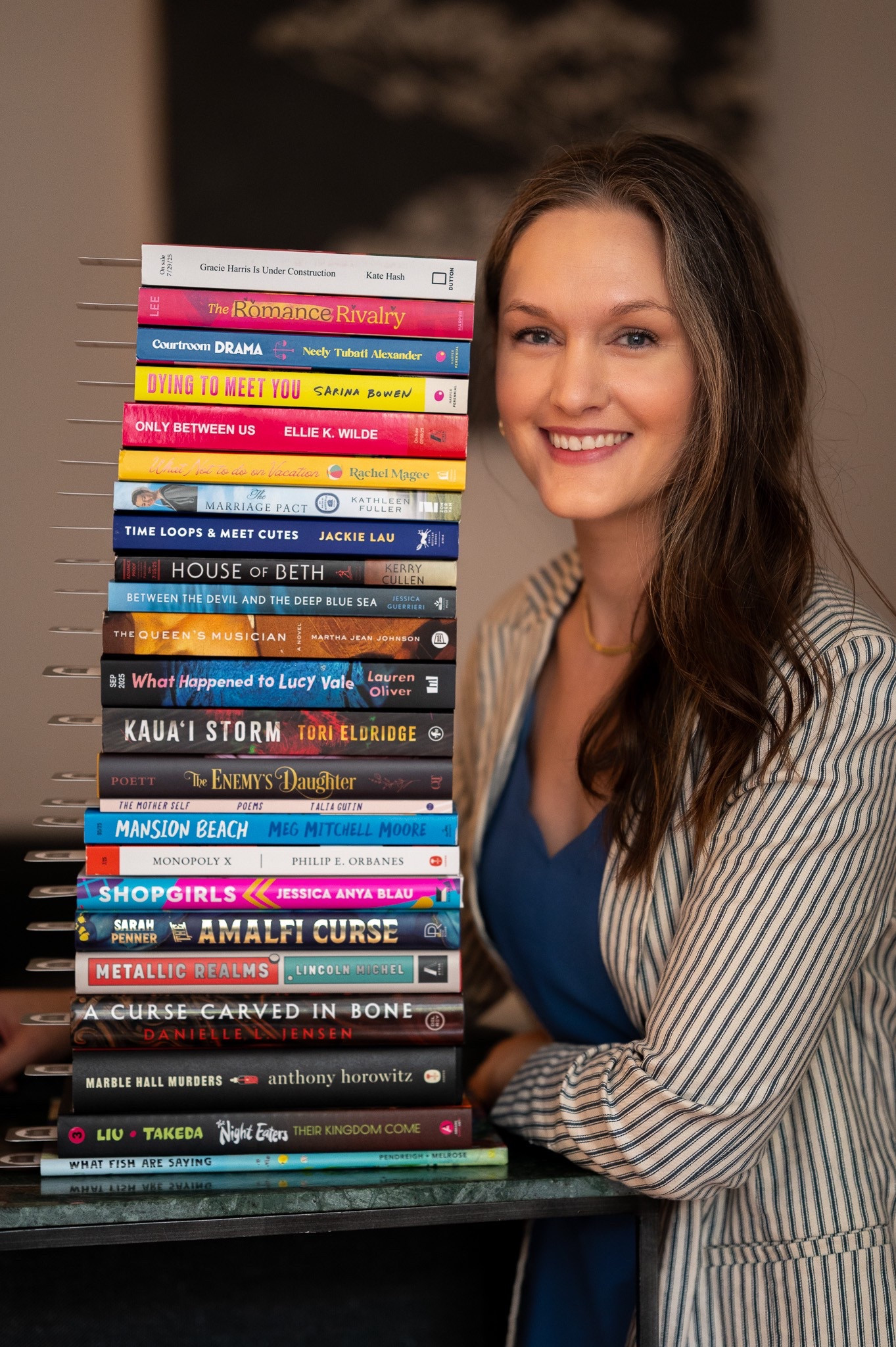 In late May, when the light lingers a little longer and everything feels on the verge of something good, slipping into a light blue tank layered under a crisp blue and white striped blazer, button-front skinny jeans with a frayed hem, and your everyday gold hoop earrings and herringbone necklace feels like stepping into your own highlight reel. It’s a main character outfit with polish and personality—classic with a twist, effortlessly embodying main character energy. With a fresh stack of book mail at your side, you’re not just browsing titles—you’re curating your next transformation. The books whisper promises of character-driven stories, self-discovery, and confidence-inspiring reads, while your outfit mirrors that same main character mindset. It’s that sweet spot where main character aesthetic books and clothing align—fashion for self-expression, books for inspiration, and you, fully living your main character life.

#LTKStyleTip #LTKHome #LTKFamily