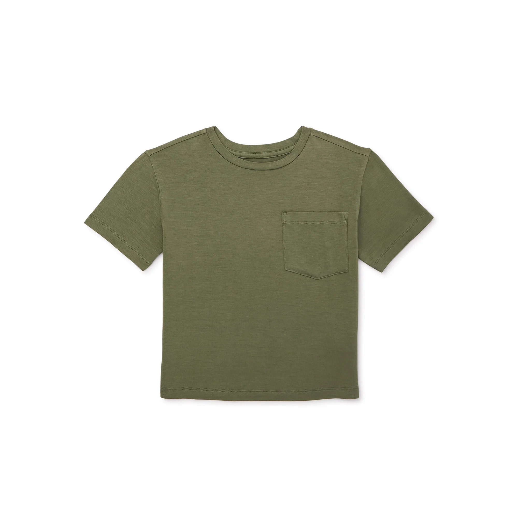 Wonder Nation Girls Short Sleeve Pocket T-Shirt, Sizes 4-18 | Walmart (US)