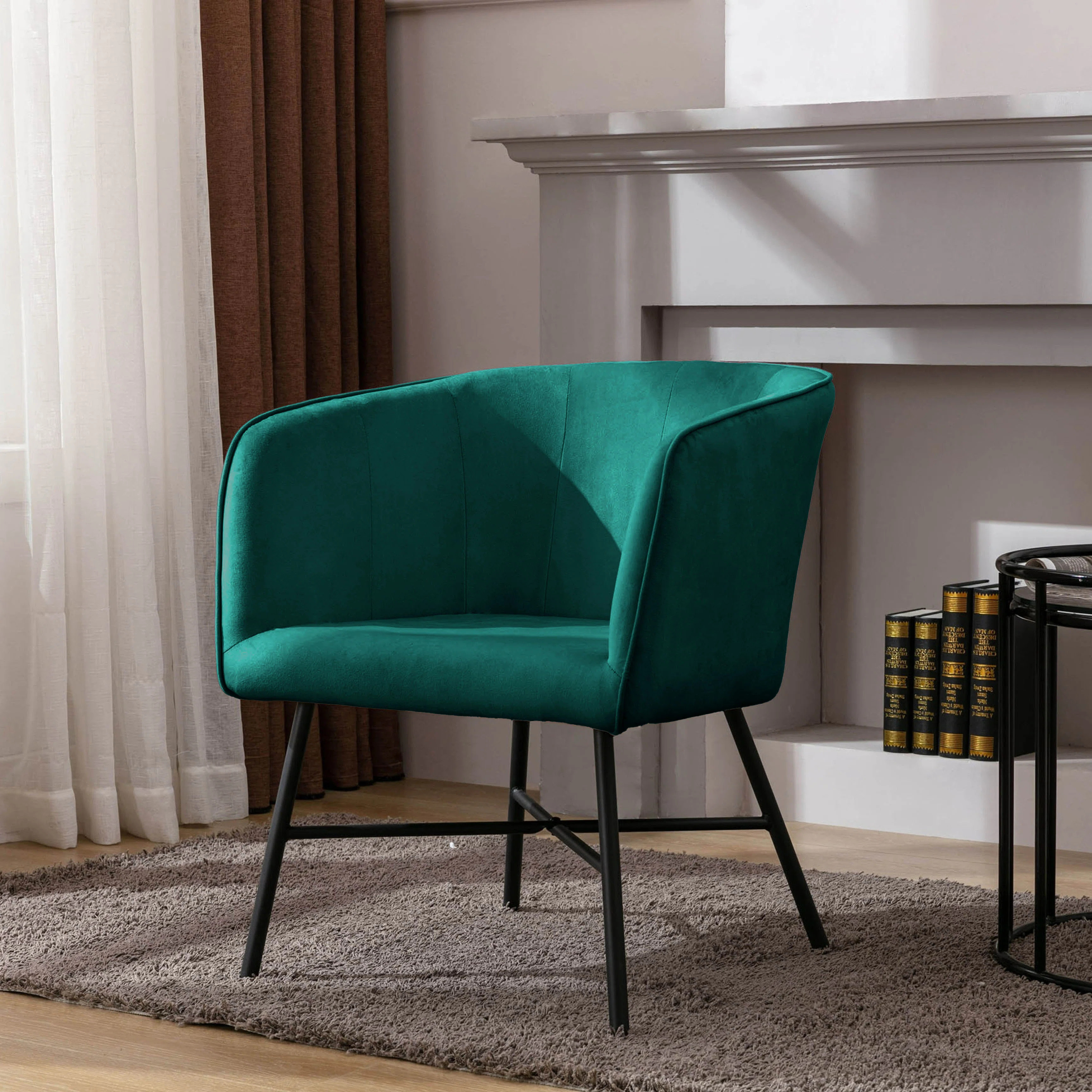 Corrigan Studio® Belia Velvet Dining Chair, Rust-resistant Steel Legs | Wayfair North America