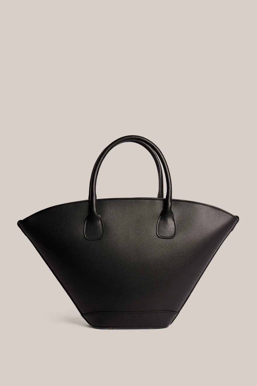 Jamie Black Leather Tote | VESTIRSI