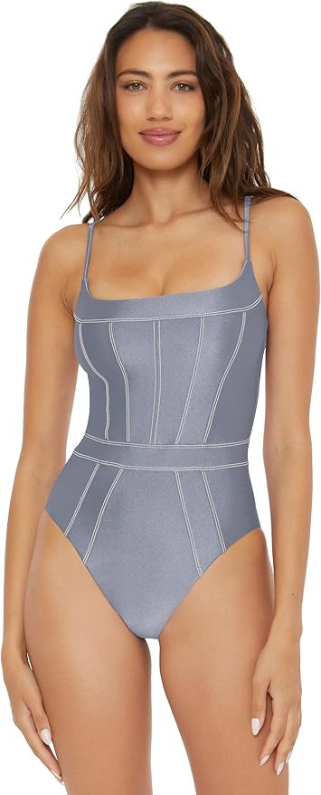 Becca Womens Color Sheen One Piece Swimsuit, Sexy Satin, Bathing Suits for Women | Amazon (US)