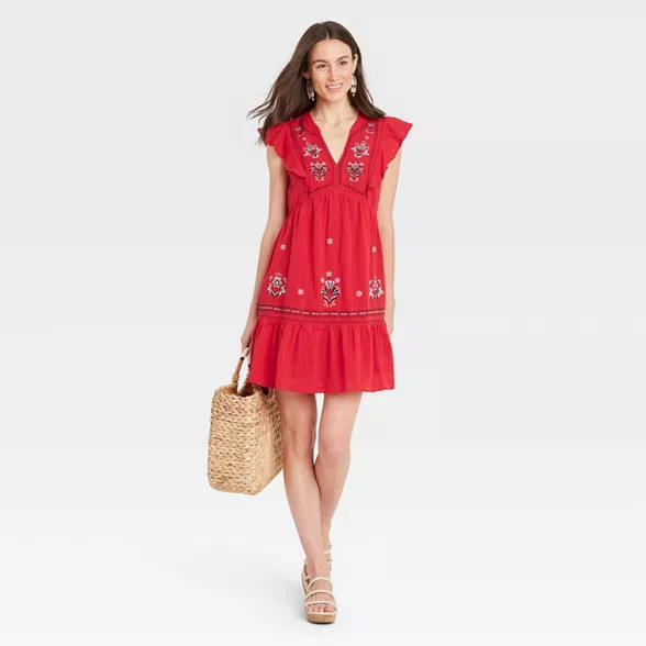Women's Flutter Short Sleeve Dress - Knox Rose™ | Target