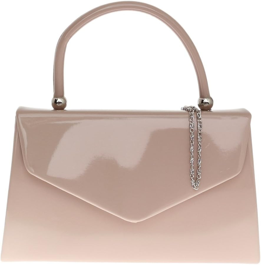Girly HandBags Patent Clutch Bag Handbag Small Hard Case Ladies | Amazon (US)