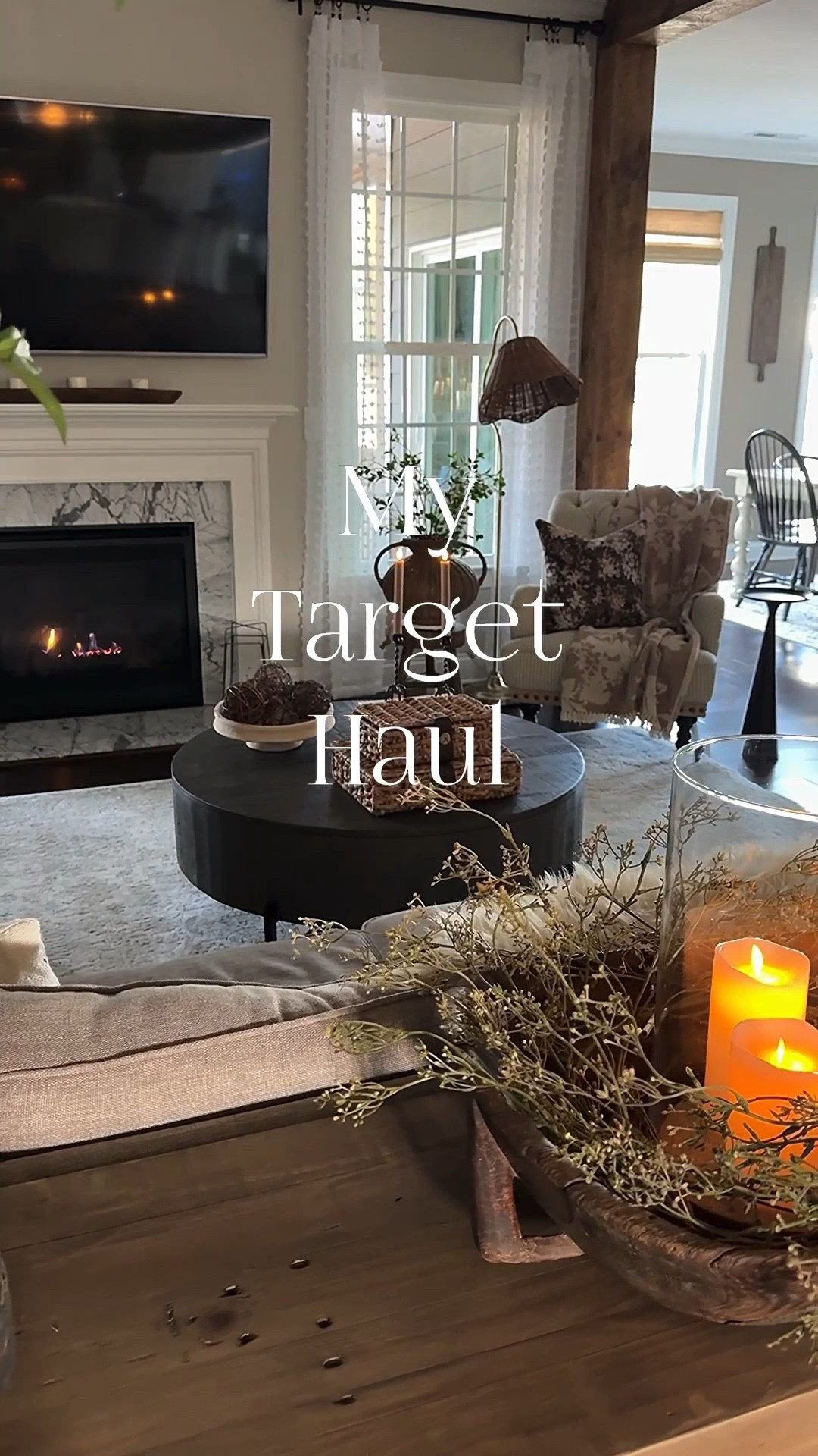 New Decor From Target

These pieces are so beautiful!! I’m really impressed with the quality and softness of the throw blanket. 

Banyan leaf stem, floral & leaves throw blanket with fringe, rustic ceramic bowl, metal taper candle holders, throw pillow, gold bracelet, upholstered chair, dipped leg stool, woven vase, floor lamp with woven shade, ficus stems, grapevine balls, brown ribbed flameless candles, rattan storage boxes, vintage magnifying glass, vintage pineapple snuffer, wood tray, bronze urn, cement pedestal, coffee table book, round coffee table