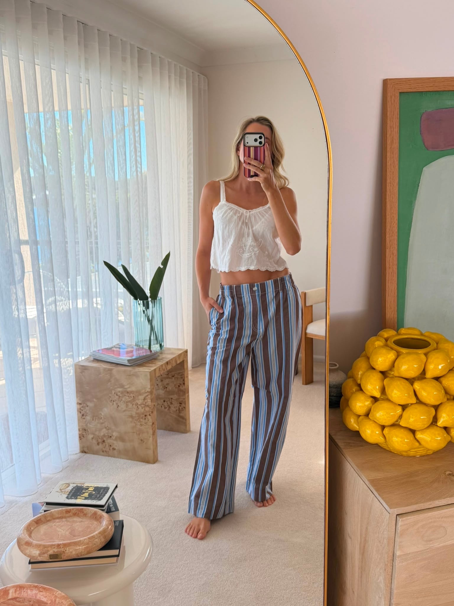 Love the colour combo in these striped pants.

I'm wearing a size 10 in the pants by Jag  and the top is size M from Spell

#LTKOver40 #LTKTall #LTKSeasonal