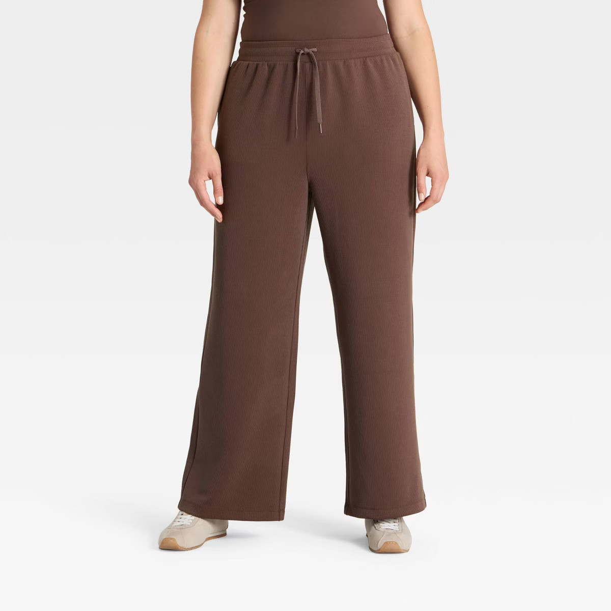 Women's Airy Sleek Ribbed Wide Leg Sweatpants - All In Motion™ | Target