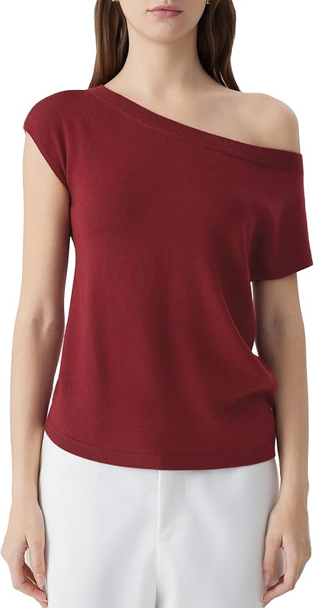 SUUKSESS Women Silk Cashmere Blend Off The Shoulder Tops Summer Lightweight Knit Trendy Sweaters ... | Amazon (US)