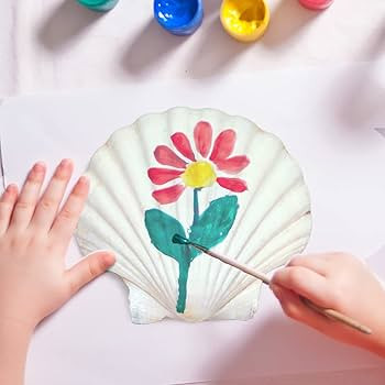 6PCS Scallop Shells for Serving Food,Baking Shells Large Natural White Scallops from Sea Beach fo... | Amazon (US)