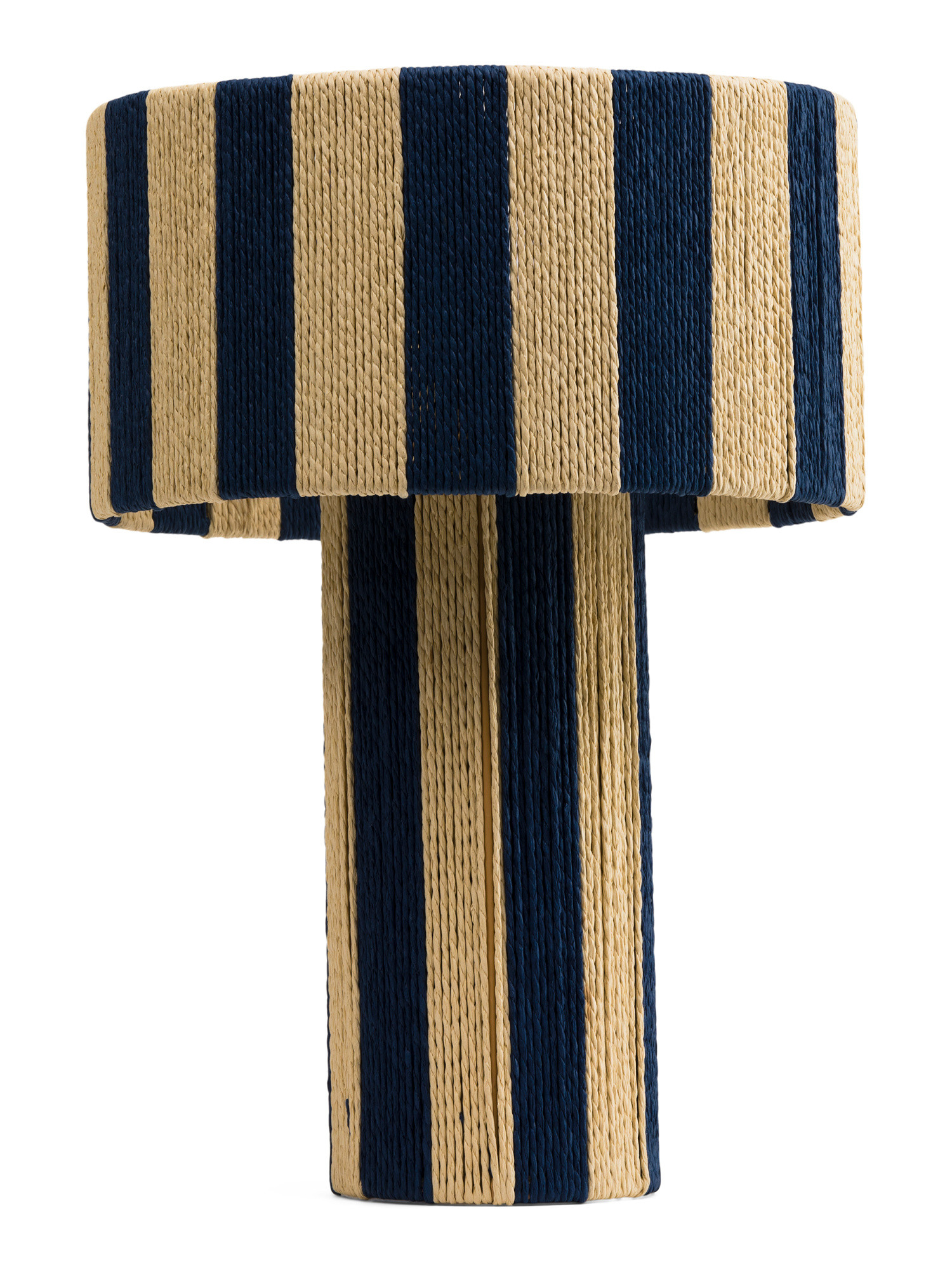 11.5x16 Striped Woven Rattan Table Lamp | TJ Maxx