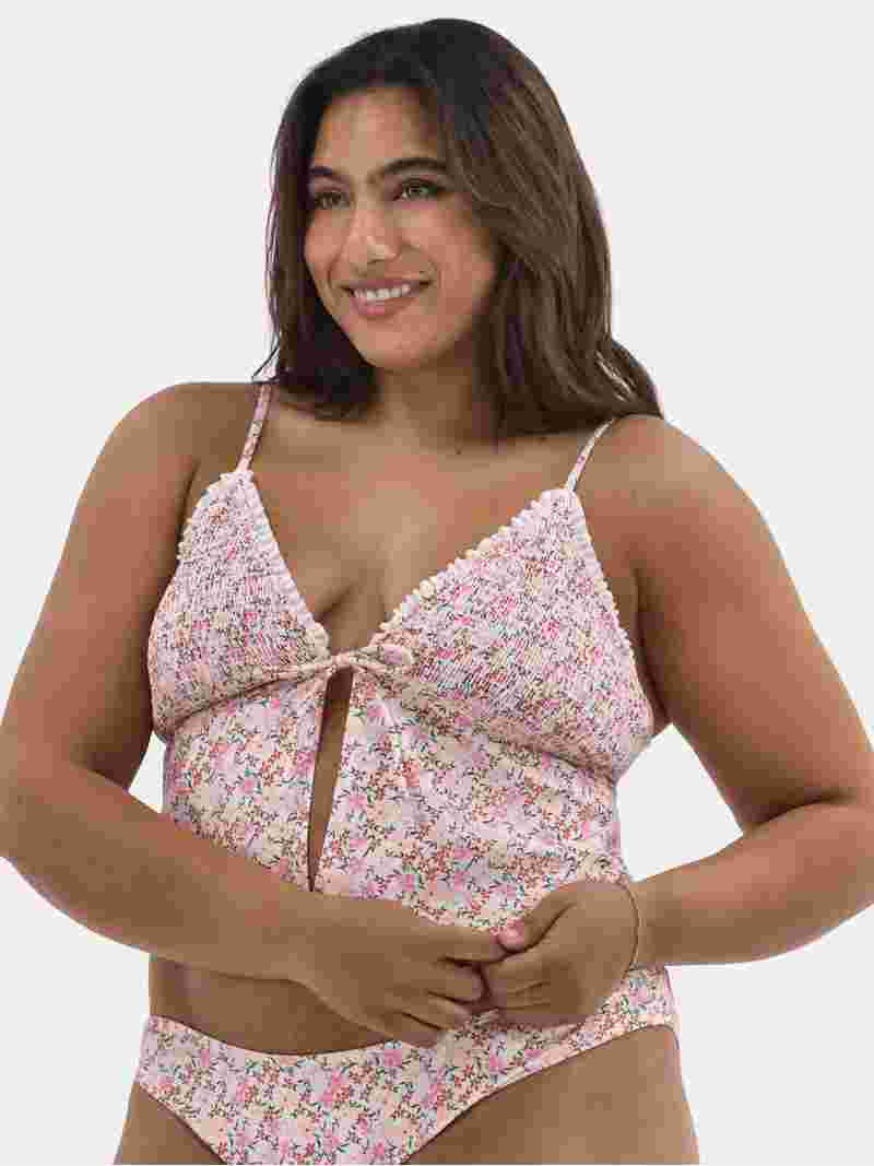 No Boundaries Women's Flyaway Mesh Tankini Swim Tops, Sizes XXS-XXL | Walmart (US)