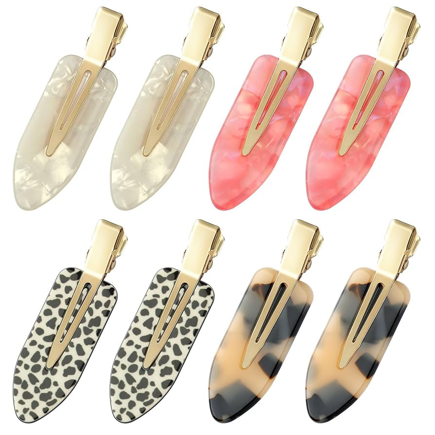 8 Pcs No bend Hair Clips No Crease Makeup Hair Clip Duckbill Clip No Dent Creaseless Alligator Ha... | Amazon (US)