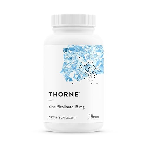 THORNE - Zinc Picolinate 15mg - Highly Absorbable Zinc Supplement - Supports Wellness, Immune System, Eye, Skin, and Reproductive Health* - Gluten-Free, Soy-Free, Dairy-Free - 60 Capsules | Amazon (US)