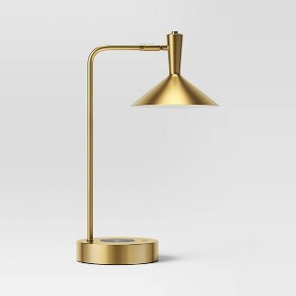 LED Wireless Charging Task Lamp with USB Brass (Includes LED Light Bulb) - Threshold™ | Target