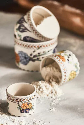Turkuaz Kitchen Posy Measuring Cups, Set of 4 | Anthropologie (US)