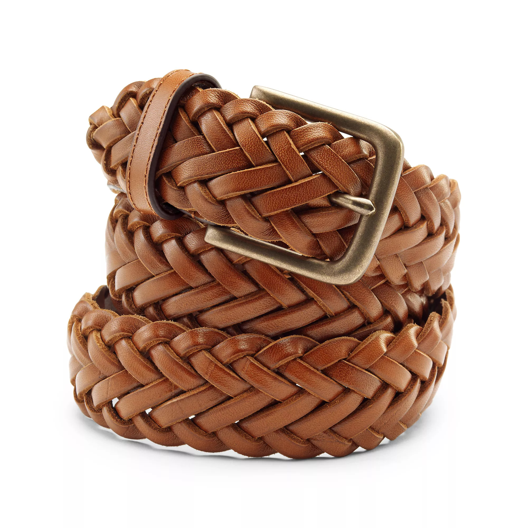 Men's Leather Braid Belt | Lands' End (US)
