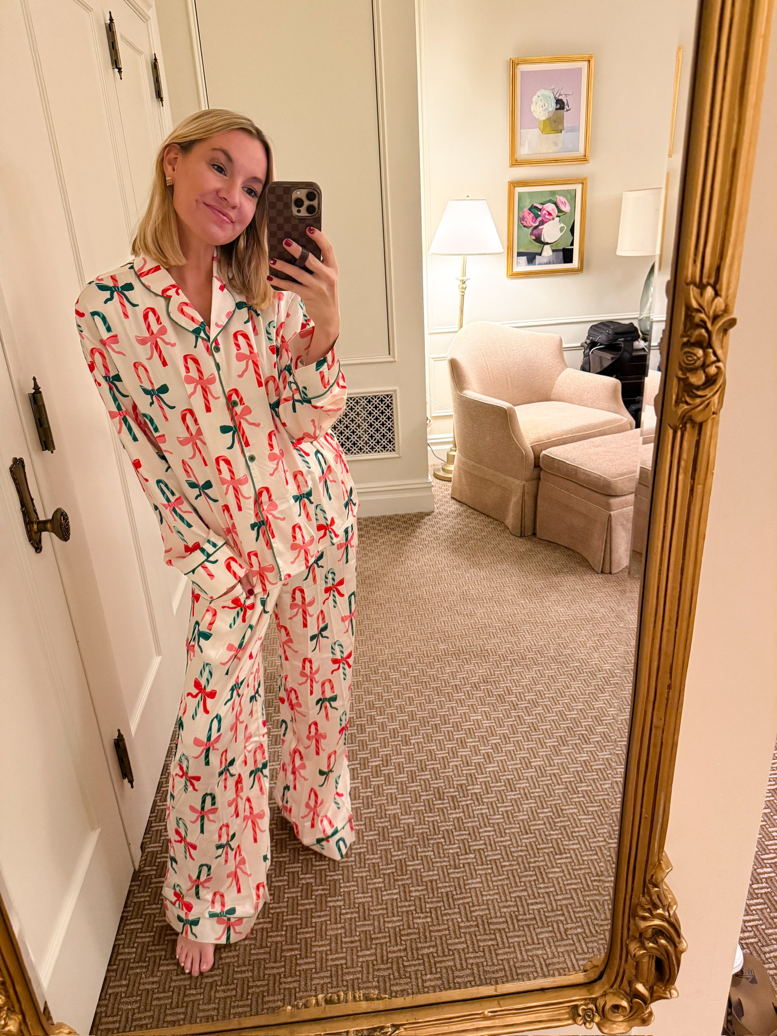 Absolutely loving this satin set from Amazon! So adorable and perfect for the holidays! In a medium  

 #LTKGiftGuide #LTKHoliday #LTKOver40