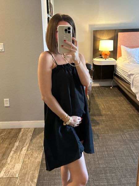 the cutest little black dress from amazon! wearing the small (normally an xs but am pregnant and wanted some room to grow) 

#LTKstyletip #LTKfindsunder50 #LTKbump