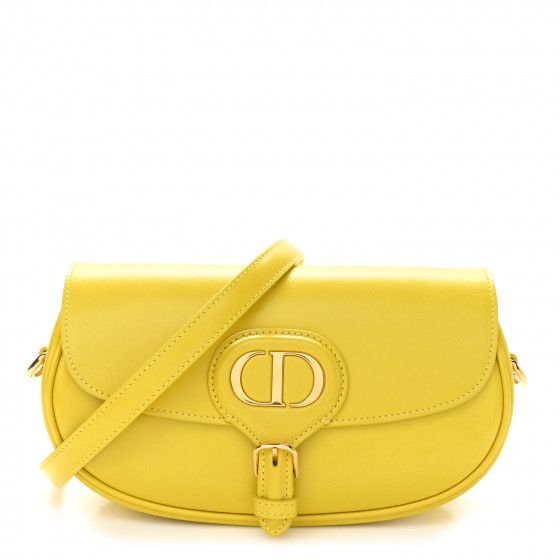 CHRISTIAN DIOR Box Calfskin East West Bobby Bag Mustard Yellow | Fashionphile