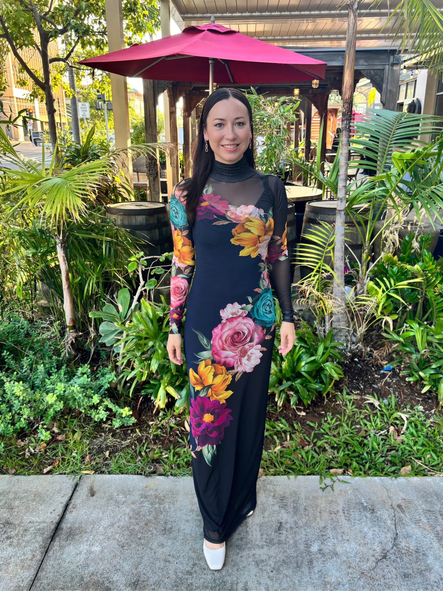 Wedding guest dress.

Nice coverage from head to toe and I’m loving the long sleeves.  It is fitted and accentuates the curves nicely.  

This dress does run small so I had to size down from my normal size to ensure it is fitted more like a bodycon style dress.

#LTKOver40 #LTKWedding #LTKParties