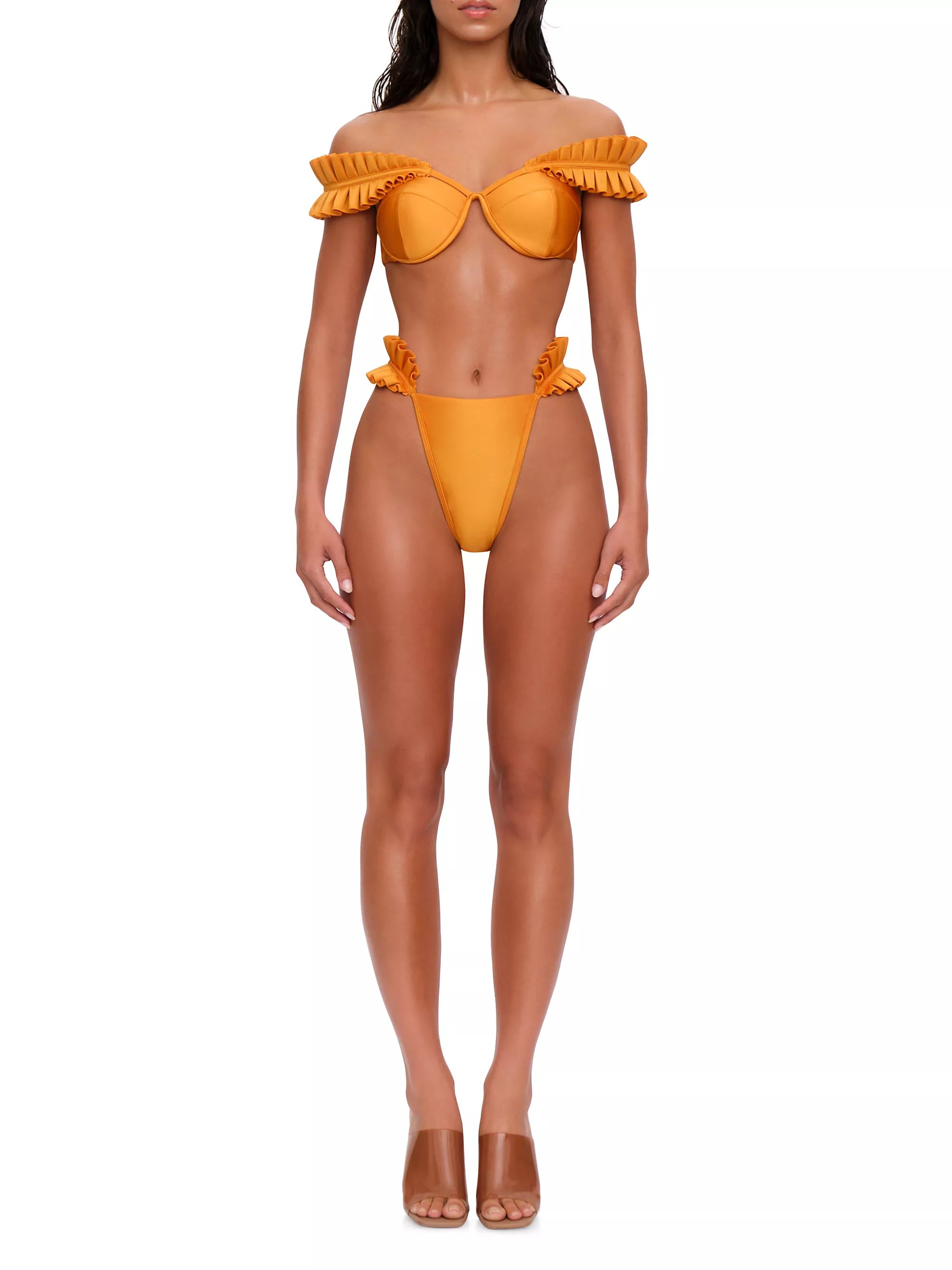 Swimsuits & Beach Cover-UpsTwo-PieceAndrea IyamahMulan Ruffled-Strap Bikini Top$115 | Saks Fifth Avenue