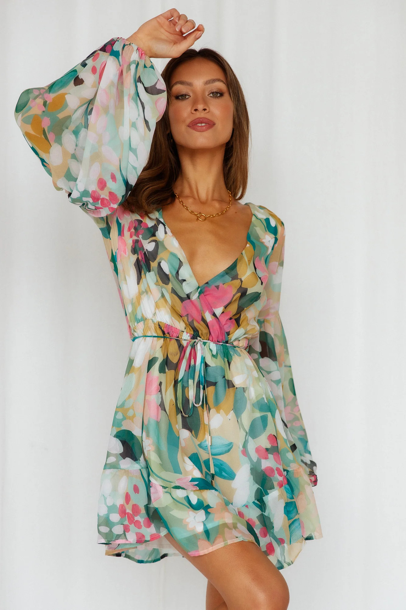 Wrapped Up Dress Green | Hello Molly (AU)