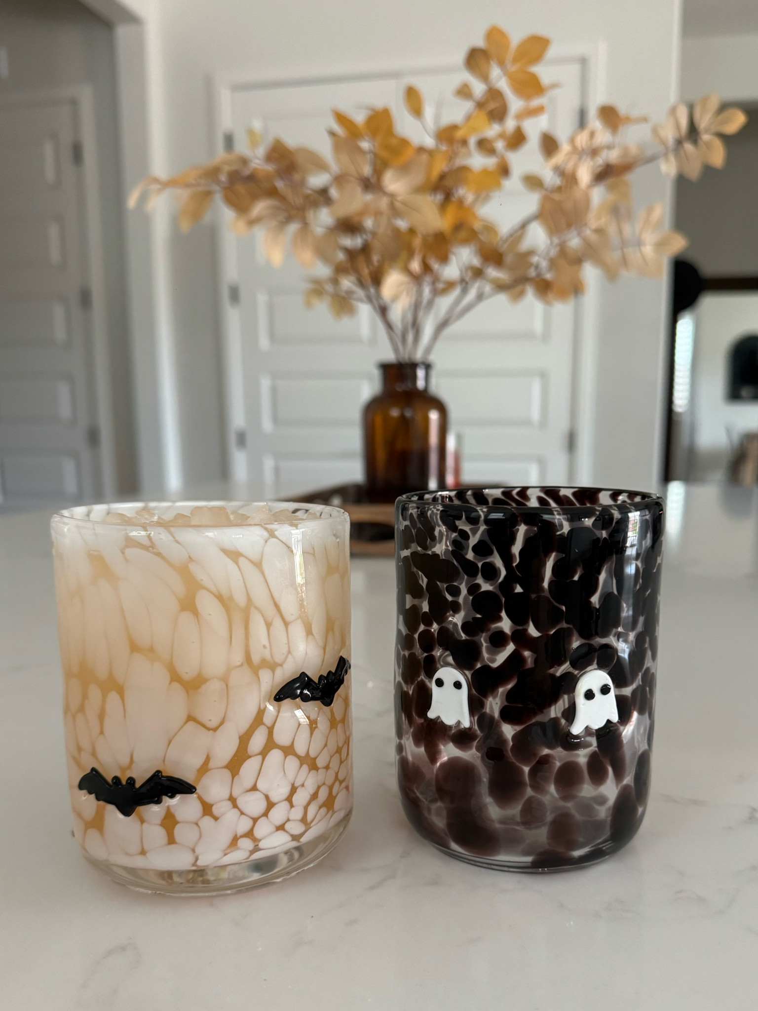 Fall glass cups 👻🦇