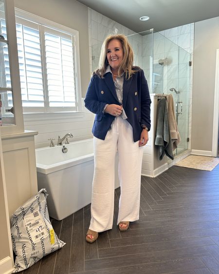 Gibson Look 25% off sitewide with code NANETTE25. My favorite year round blazer is knit, lined, and structured enough to wear to the office but comfy enough to wear traveling with joggers. 
Blazers size XL
Blouses and dresses size Large. 

I’ll link as much as I can fit. Just dm me if you see I link I couldn’t fit! 

#LTKSummerSales #LTKMidsize #LTKWorkwear